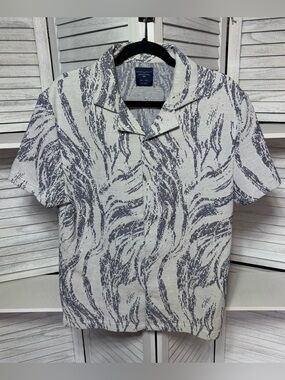 Steel & Jelly Men’s Abstract Short Sleeve Button Up Shirt Medium
